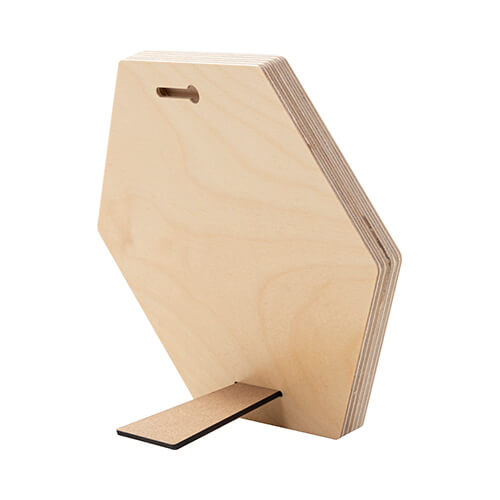 Sześciokątna ramka na zdjęcie ze sklejki do sublimacji - 17,8 x 20,3 cm