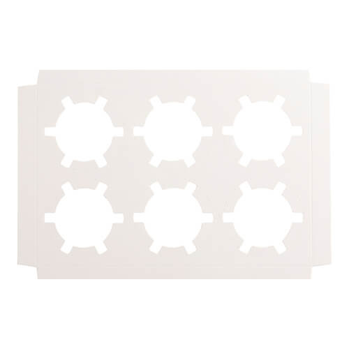 Opakowanie ozdobne z okienkiem na 6 bombek do sublimacji - 23,8 x 15,8 x 7,5 cm