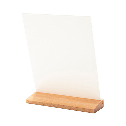 Szklana ramka z drewnianą podstawką o sublimacji - 20,3 x 25,4 cm