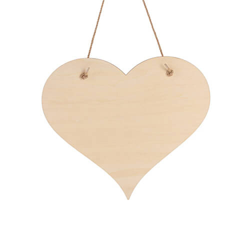 Serce - zawieszka na drzwi ze sklejki do sublimacji