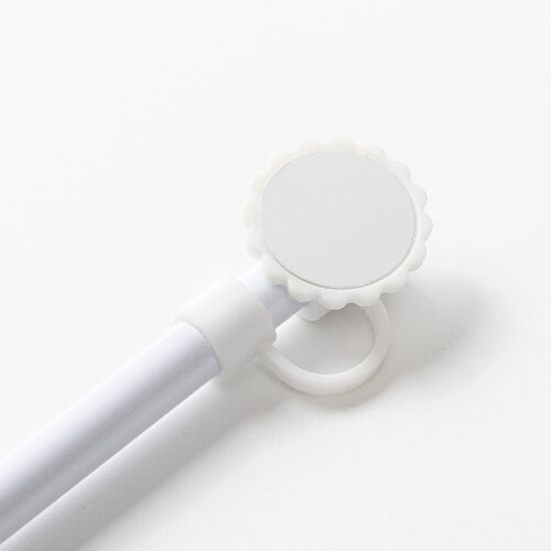 Silikonowa nakładka na słomkę Ø 0,8 cm do sublimacji - biały kwiatek