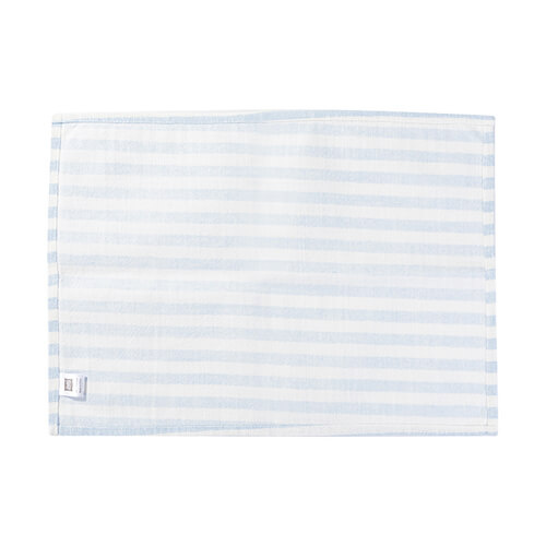 Płócienna mata stołowa 50 x 35,5 cm kremowa w błękitne paski do sublimacji