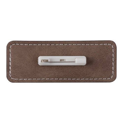 Identyfikator skórzany 8,2 x 3,1 cm do sublimacji - szary