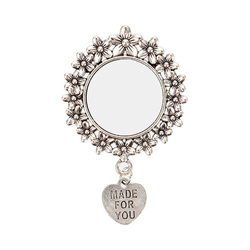 Okrągła broszka z zawieszką w kształcie serca do sublimacji