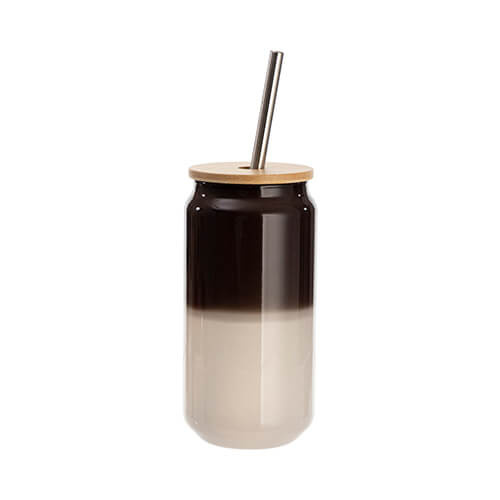 Szklanka 550 ml zmieniająca kolor pod wpływem ciepła do sublimacji - czarna