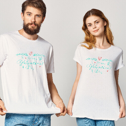 Duży arkusz z cyrkoniami do termotransferu - Happy Valentine's Day