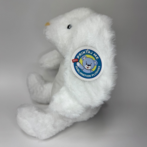 Królik 25 cm do nadruku sublimacyjnego - biały