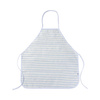 Płócienny fartuch kuchenny do sublimacji - kremowy w błękitne paski
