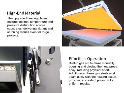 Prasa płaska 60 x 80 cm OtterPro z wysuwanym blatem