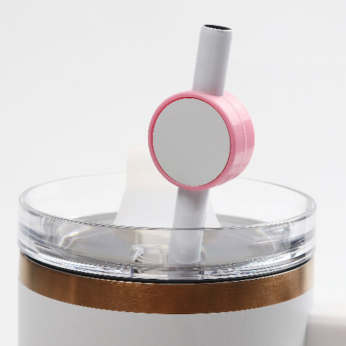 Silikonowa nakładka na słomkę Ø 0,8 / 1 cm do sublimacji - różowe kółko