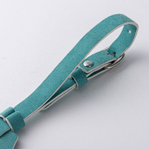 Skórzana zawieszka na bagaż / etui na AirTag do sublimacji - zielona