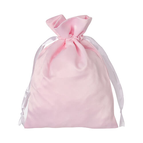 Worek z satyny 16 x 23 cm do sublimacji - różowy