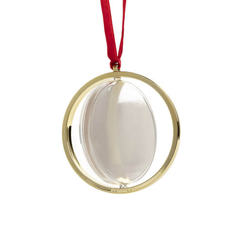 Obrotowa ozdoba na choinkę do sublimacji - złota