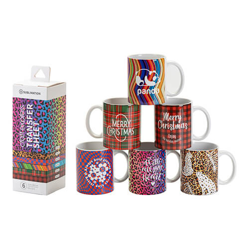 Zestaw arkusz transferowych B 30,5 x 11,4 cm - 6 szt.