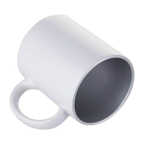 Kubek 330 ml ze srebrnym wnętrzem Sublimacja Termotransfer