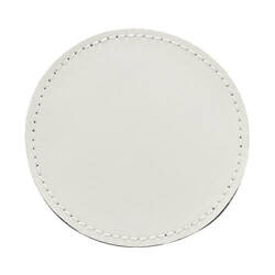 Okrągła, skórzana naszywka z rzepem do sublimacji