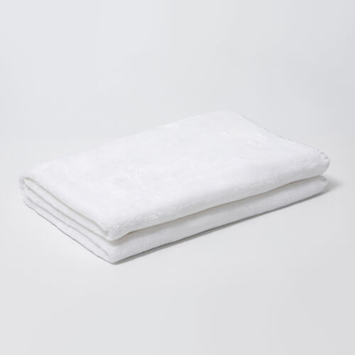 Kocyk Minky z sercami do sublimacji - biały