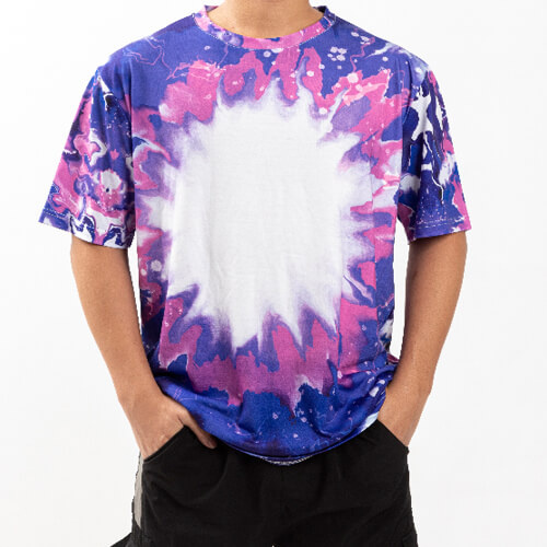 Koszulka Cotton-Like Bleached Bloom Blue do sublimacji