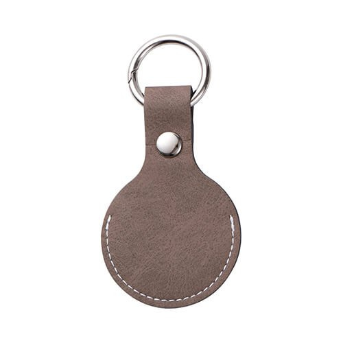 Brelok skórzany / etui na AirTag do sublimacji - szary