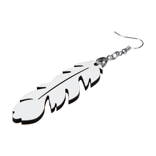 Kolczyki z MDF-u do sublimacji - pióro