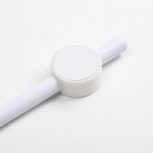 Silikonowa nakładka na słomkę Ø 0,8 / 1 cm do sublimacji - białe kółko