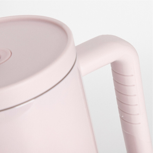 Kubek podróżny ze stali nierdzewnej 1200 ml z uchwytem i słomką - jasnoróżowy