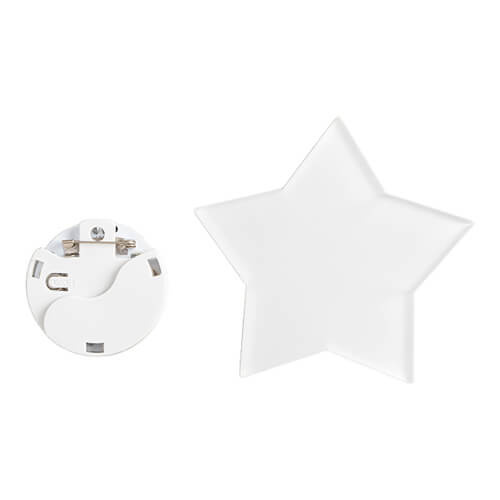 Identyfikator akrylowy z kolorowym podświetleniem LED do sublimacji - gwiazda