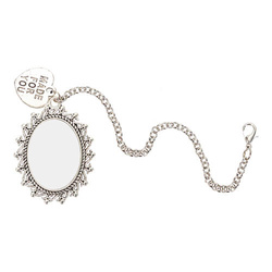 Owalna broszka z zawieszką w kształcie serca do sublimacji