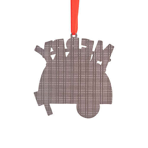 Metalowa zawieszka na choinkę do sublimacji - camping Merry Christmas