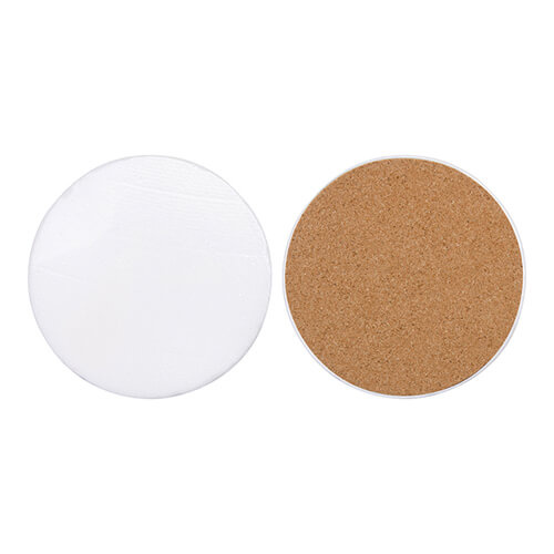Podkładka pod kubek marmurowo-korkowa Ø 10 cm do sublimacji - koło