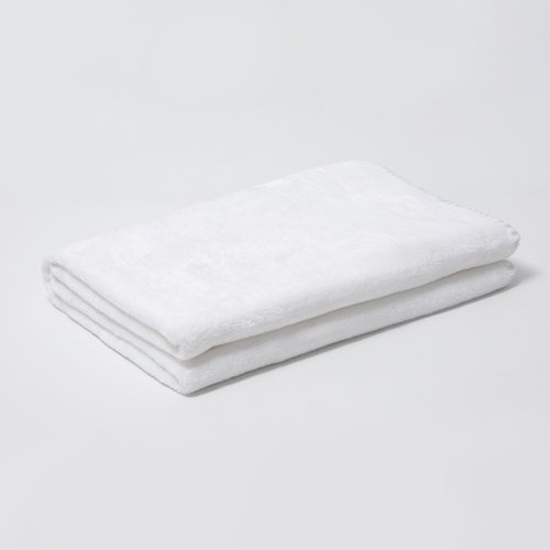 Kocyk Minky z gwiazdkami do sublimacji - biały