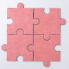 Skórzana podkładka pod kubek w kształcie puzzla do sublimacji - różowa