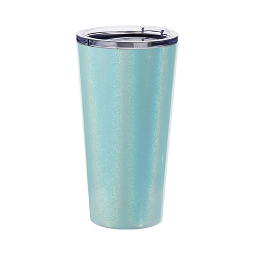 Tumbler termiczny 480 ml ze stali nierdzewnej do sublimacji - błękitny opalizujący