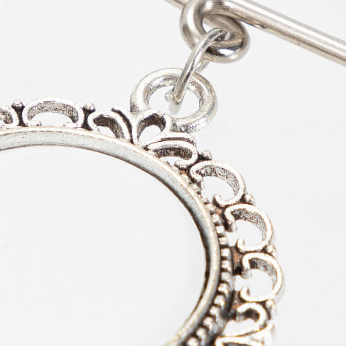 Okrągła broszka - agrafka z trzema paskami do sublimacji