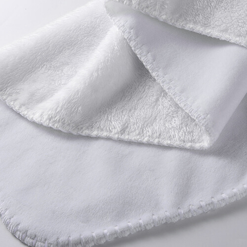 Kocyk z mikrofibry i polaru arktycznego do sublimacji - biały