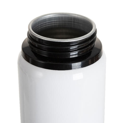 Butelka 600 ml na wodę z klapką do sublimacji - biała