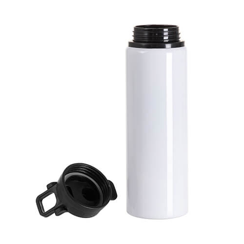 Aluminiowa butelka na wodę 750 ml z plastikową pokrywką z uchwytem do sublimacji - biała