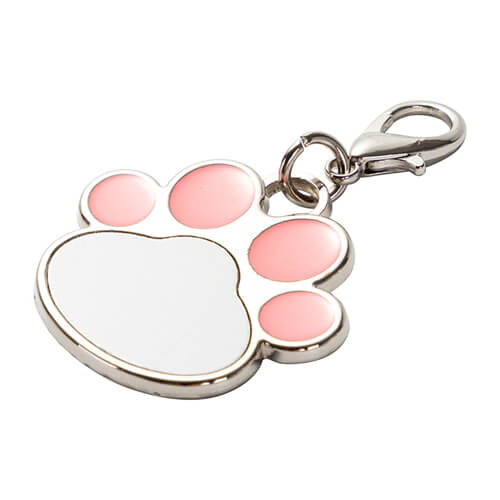 Identyfikator dla psa do sublimacji - różowa łapa