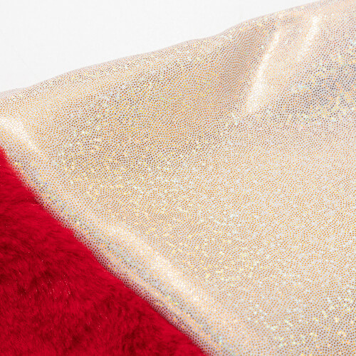 Brokatowa czapka św. Mikołaja do sublimacji - szampańska