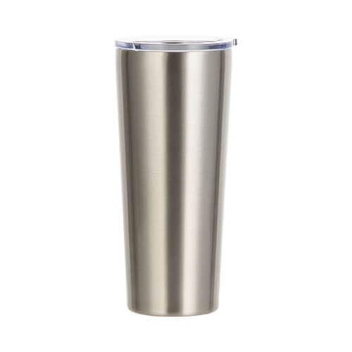 Tumbler termiczny 650 ml ze stali nierdzewnej do sublimacji - srebrny