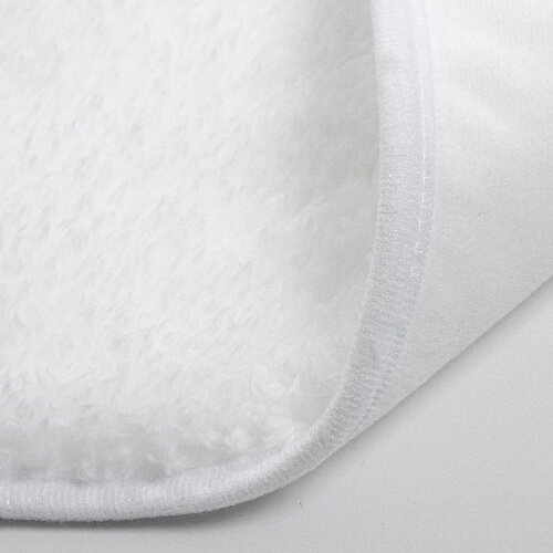 Kocyk z mikrofibry i polaru arktycznego z kapturem do sublimacji - biały