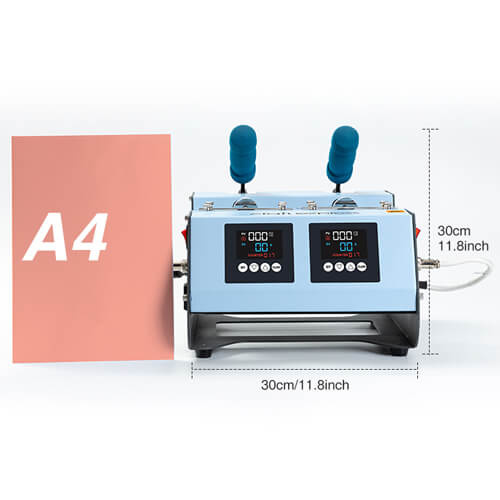 Dwustanowiskowa prasa do kubków i tumblerów - model 3 w 1