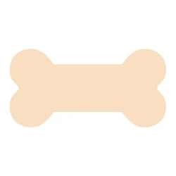 Ramka na zdjęcie ze sklejki w kształcie kości, 25,4 x 12,7 cm