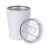 Kubek metalowy 240 ml do mleka z pokrywą do sublimacji - biały