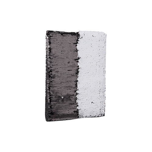 Notes A5 z okładką z dwukolorowymi cekinami do sublimacji - czarny