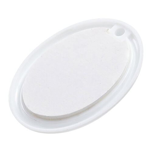 Duży wieszak plastikowy do sublimacji - biały owal