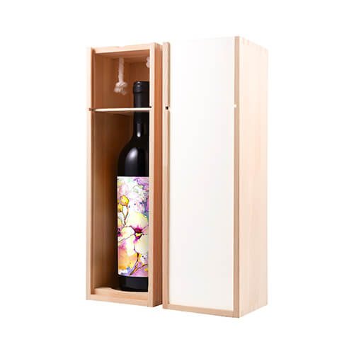 Pudełko na wino z nielakierowanego drewna do sublimacji