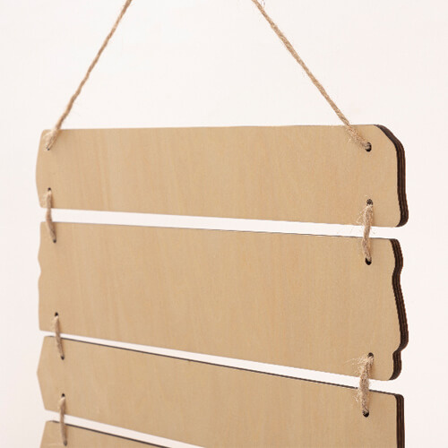 Dziewięć wiszących ramek ze sklejki do sublimacji