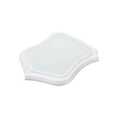 Szklana ramka - tarcza na białym podkładzie MDF do sublimacji