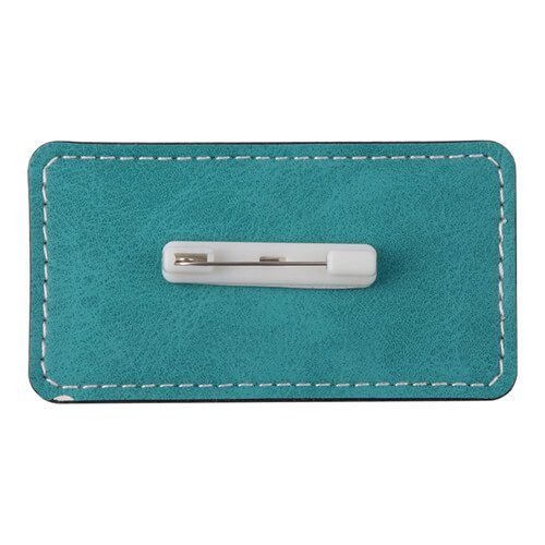 Identyfikator skórzany 8,2 x 4,4 cm do sublimacji - zielony